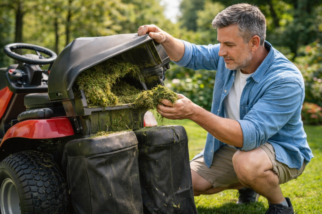 How To Keep Grass From Clogging Bagger Chute